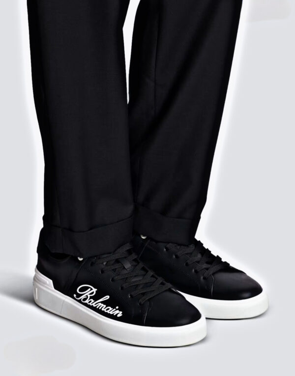 Balmain Paris B-Court Signature Calfskin Sneaker - Image 2