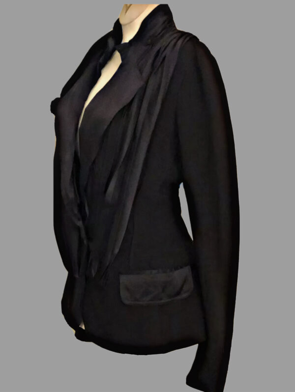 John Galliano Tuxedo Style Silk Blazer - Image 4