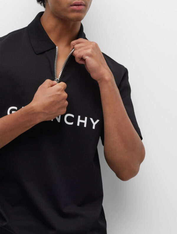 Givenchy Men's 4G Pique Zip Polo Shirt - Image 2