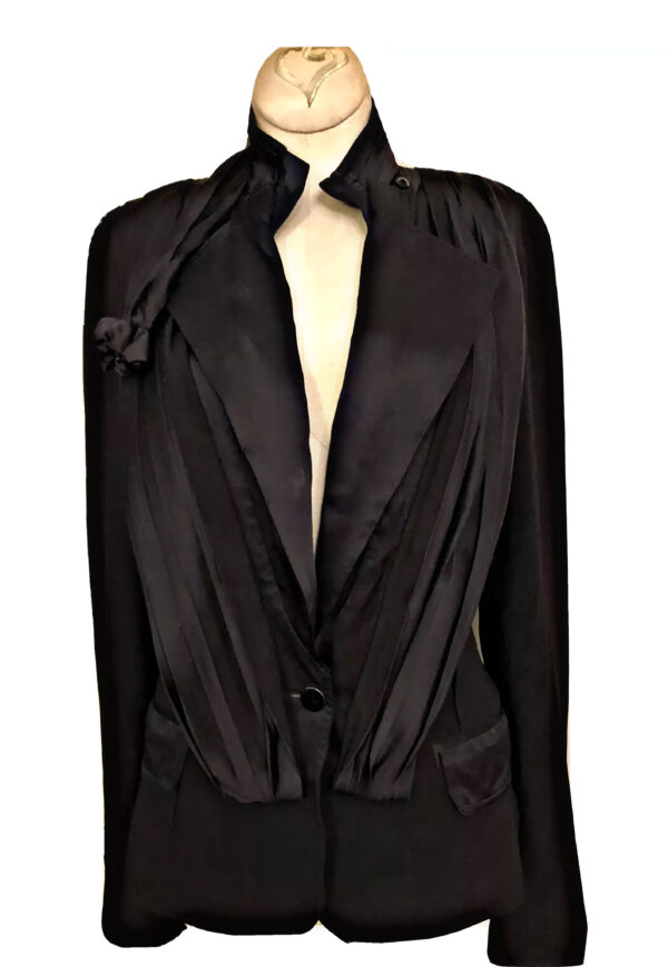 John Galliano Tuxedo Style Silk Blazer - Image 2