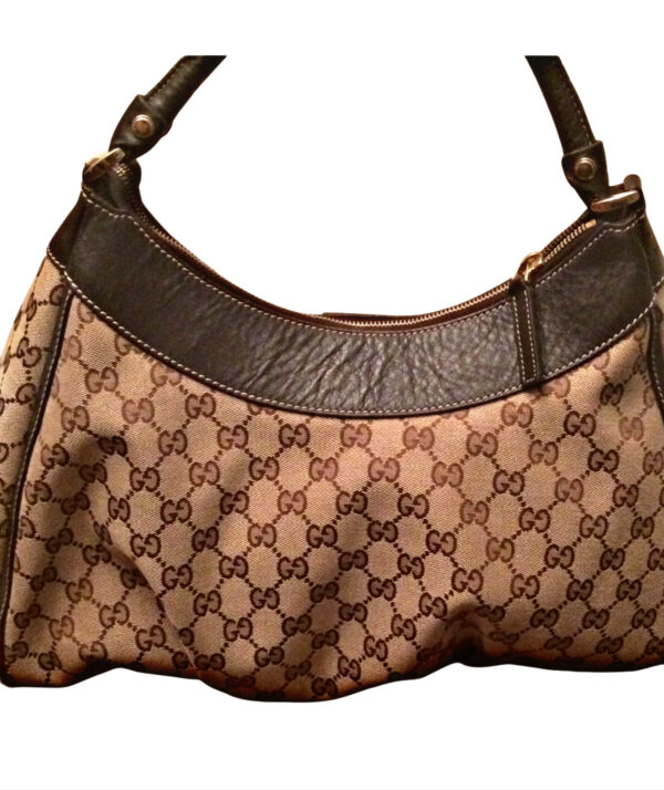 Gucci Monogram D Gold Hobo Bag - Image 2