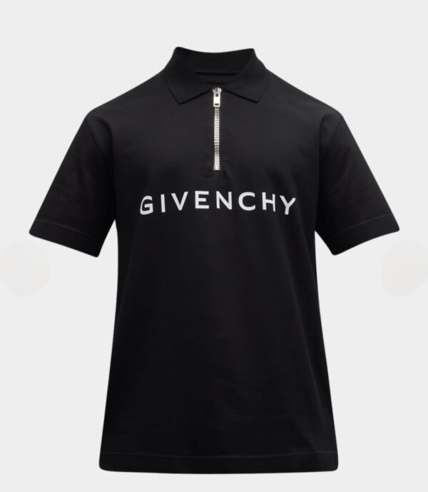 Givenchy Men's 4G Pique Zip Polo Shirt