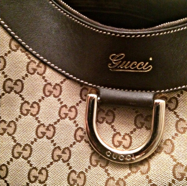 Gucci Monogram D Gold Hobo Bag - Image 4