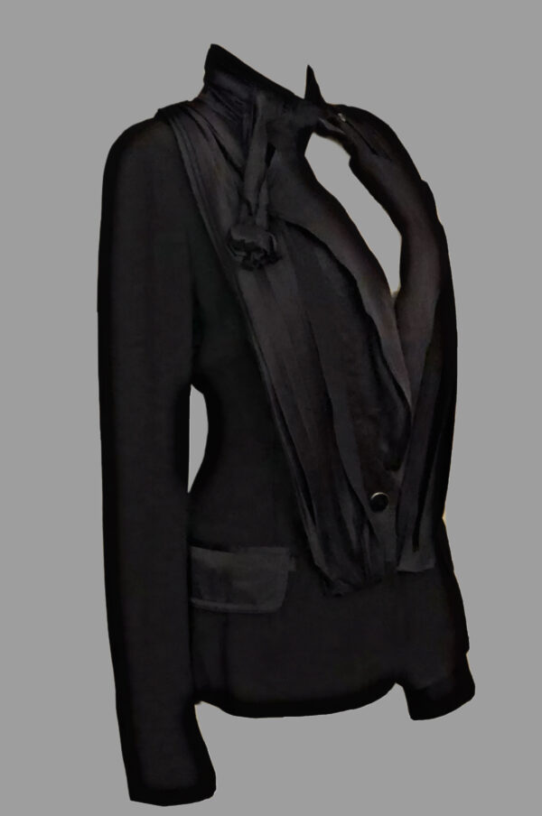 John Galliano Tuxedo Style Silk Blazer - Image 3