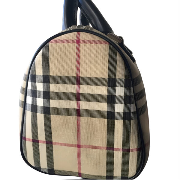 Burberry London Coated Canvas/Leather Trim Bag - Image 2