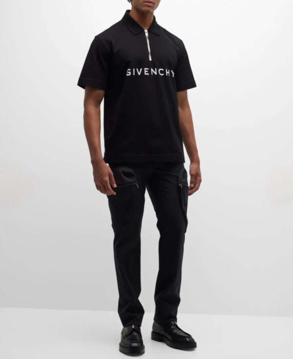 Givenchy Men's 4G Pique Zip Polo Shirt - Image 3