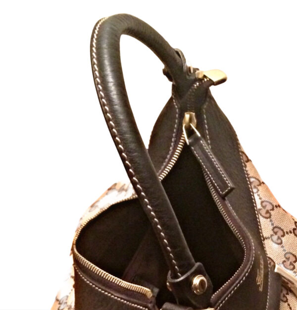 Gucci Monogram D Gold Hobo Bag - Image 5