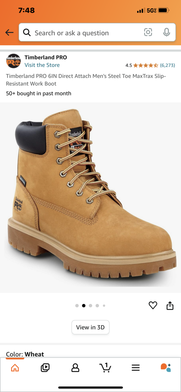 Timberland Steel Toe Max Trax Slip-Resistant Work Boots