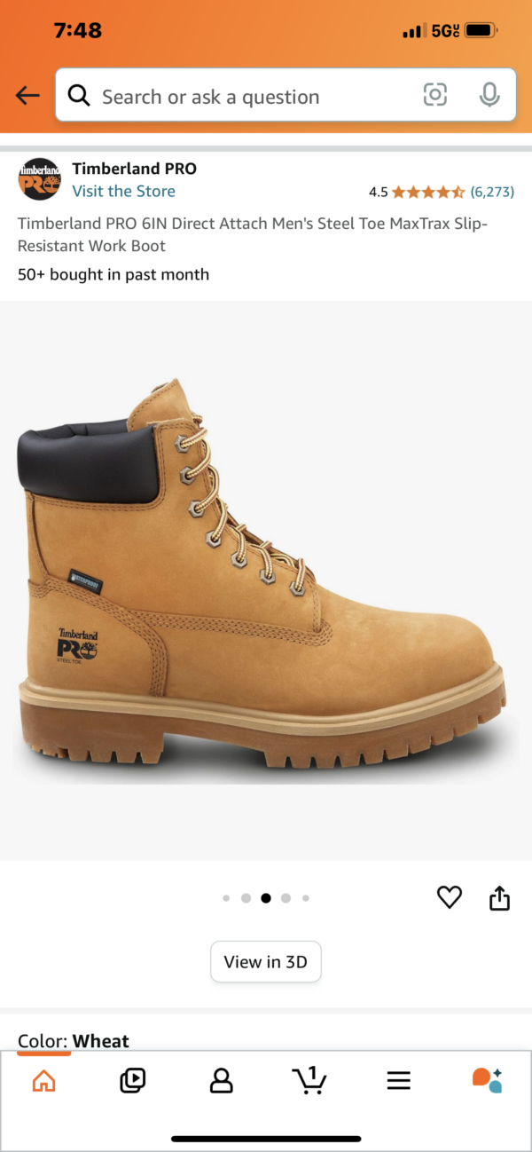 Timberland Steel Toe Max Trax Slip-Resistant Work Boots - Image 3