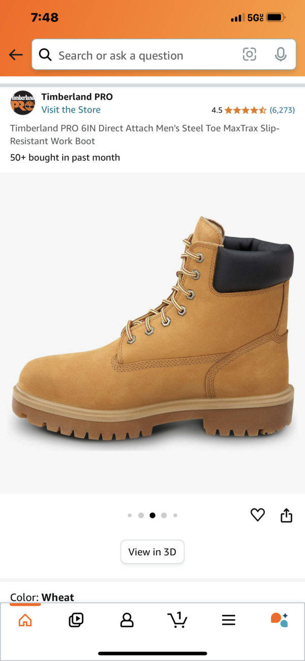 Timberland Steel Toe Max Trax Slip-Resistant Work Boots - Image 4