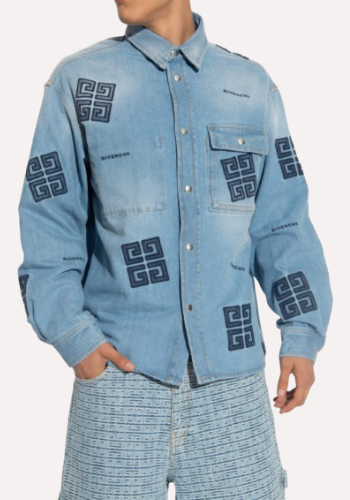 Givenchy Logo Motif Patch Denim Jacket
