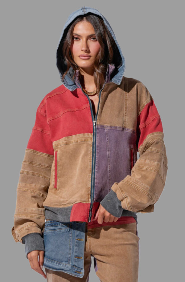 Akira SUPERNATURAL PATCHWORK DENIM BOMBER