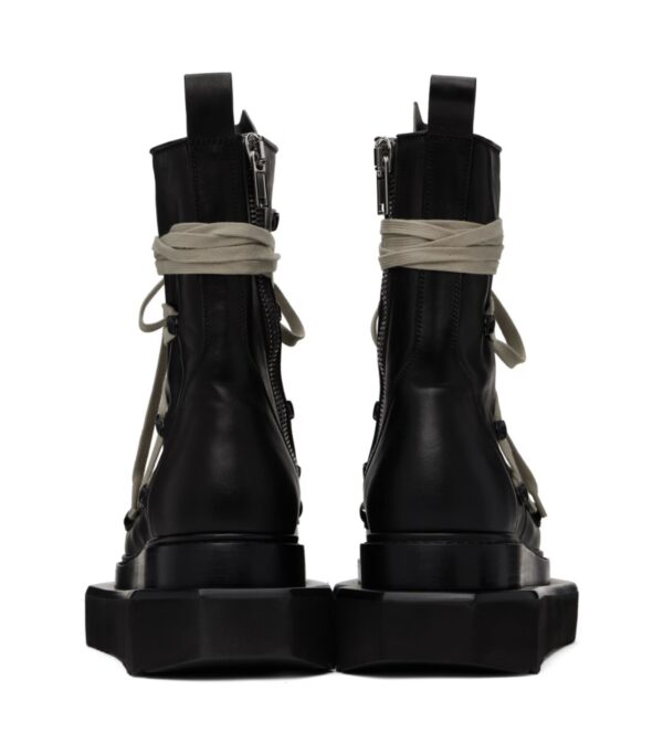 RICK OWENS Black Porterville Pentalaced Turbo Cyclops Boots - Image 4