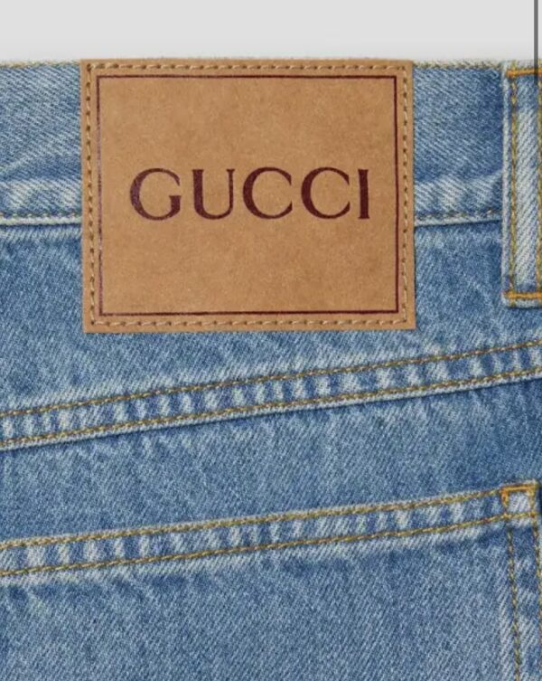 Gucci Double G Lasered Denim Pants - Image 7