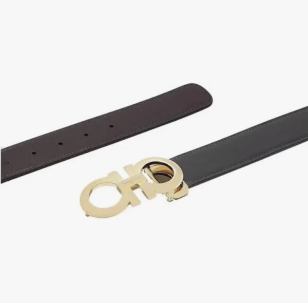 Salvatore Ferragamo Men's Reversible Leather Belt - Image 5