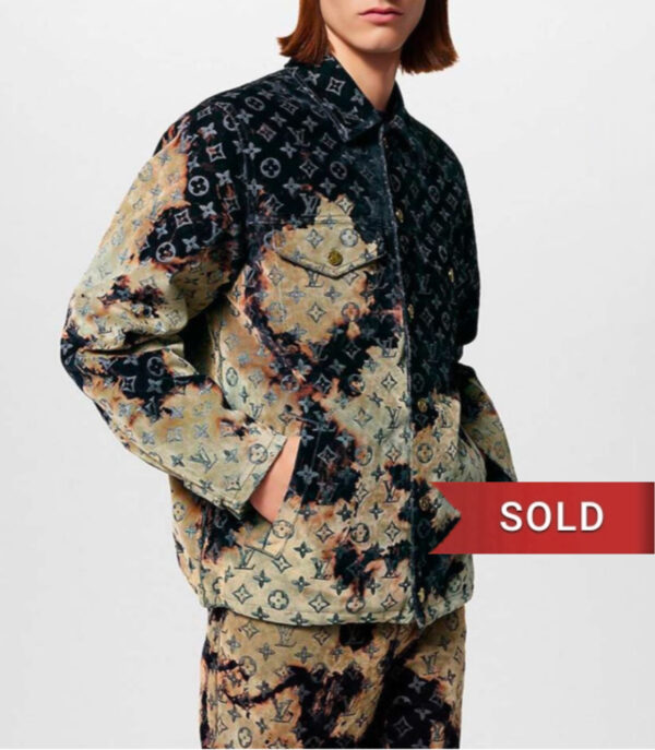 1 Louis Vuitton SS24 Men's Multicolor Denim Jacket Size L Deni
