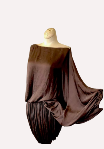Lanvin Ruched Pleated Dress Size Euro 36