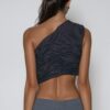 Davion One Shoulder Ruch Asymmetric Top